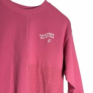 Peloton “Together We Go Far” Crewneck Pullover Sweatshirt Dusty Rose